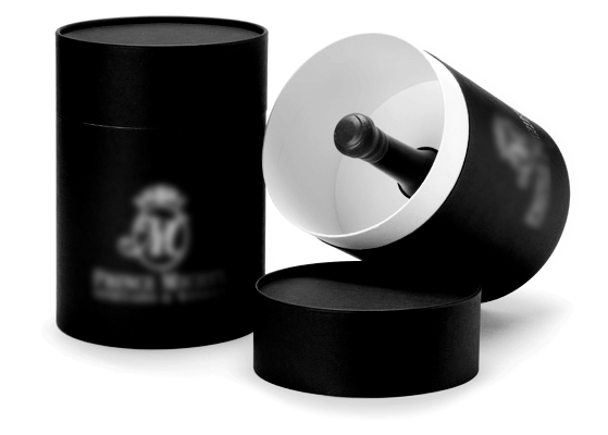 Black surface paper wrapped cardboard tube packaging