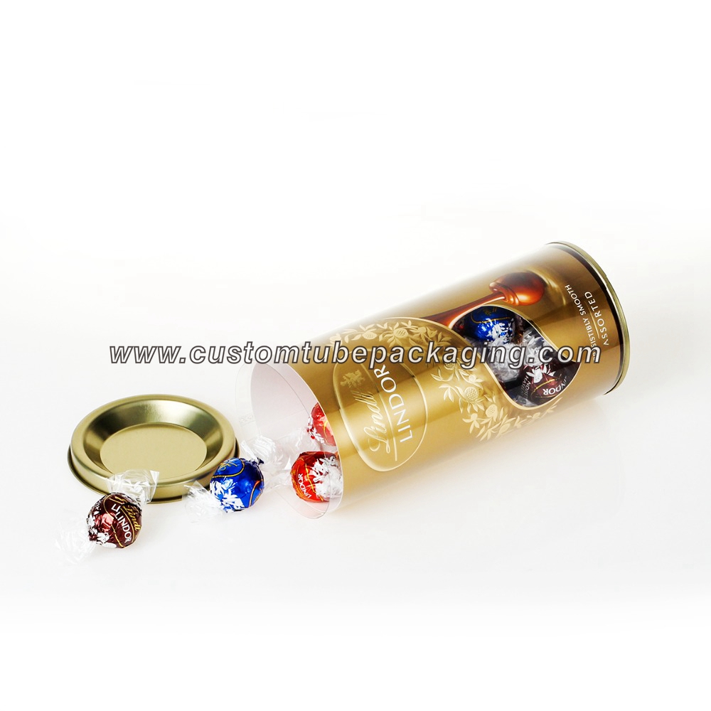 clear plastic cylinder tubes packaging for chocolate