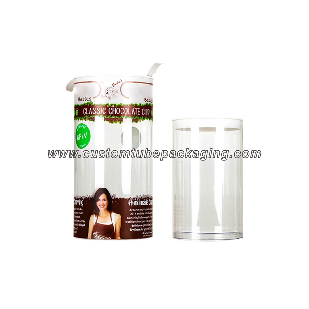 sealed bottom clear plastic round tubes for food