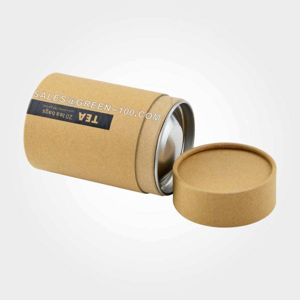 Kraft Paper Cardboard Tea Tube Container Packaging