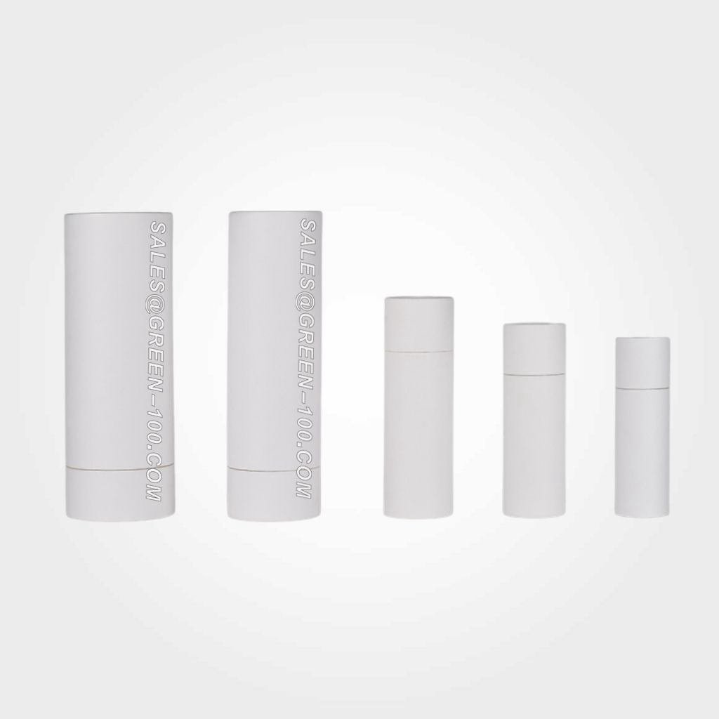 White Kraft paper lip balm tubes