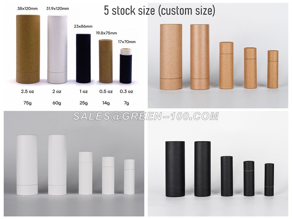 Paperboard Lip Balm Tubes Packaging size