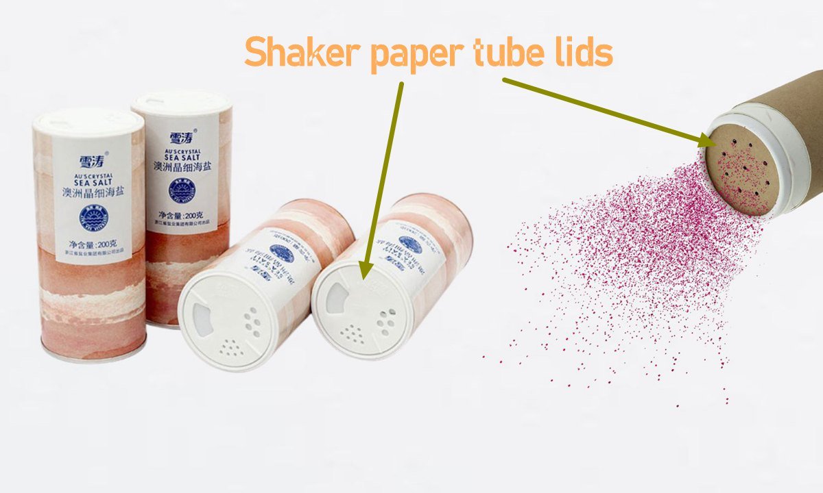 Shaker paper tube lids